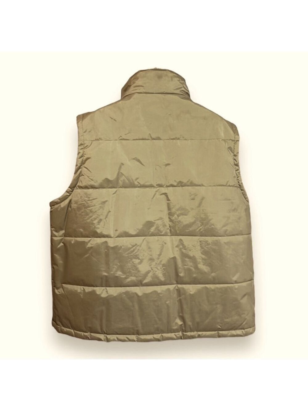 USPA US Polo ASSN. Puffer Vest Men's XXL Zip Up Tan/Khaki and Navy - Picture 5 of 8